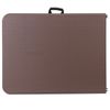 Portable 6 FT Plastic Folding Table Fold-in-Half Camping Table In/Outdoor Brown