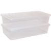 Muddy Hands Pack of 2-43 Litre Clear Plastic Storage Boxes with Lids Under Bed Home Office Stackable Containers