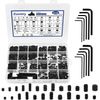 830PCS Screw Assortment Kit 25 Sizes Metric + SAE Set Internal Hex Drive Allen