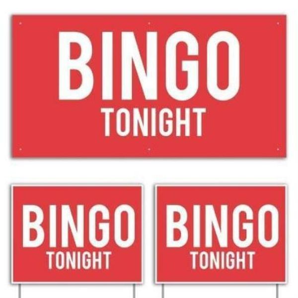 Bingo Banner & Bingo Yard Signs Set