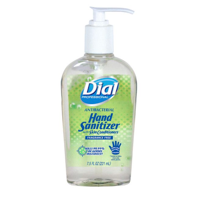 DIAL 01585 Hand Sanitizer,Bottle,Gel,PK12