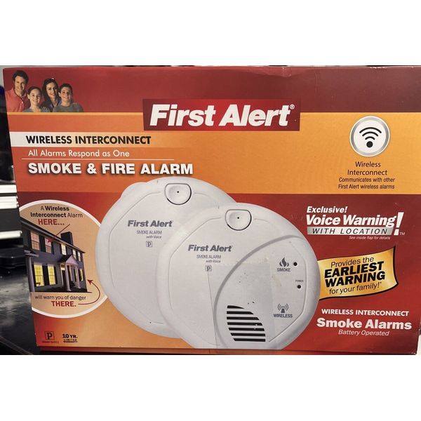 First Alert SA511CN2-3ST Wireless Interconnect Battery Operated Smoke Alarm With