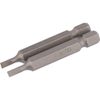 Draper 64088 3mm 1/4" Hex Plain Slot Insert Bit 50mm Long (2 Piece)
