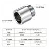 uxcell Nickel Plated Brass Extension Pipe Fitting Screw Reducer Coupling Adapter Connector 20mm