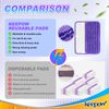 KEEPOW 6 PCS Mop Pads - Reusable Flash Powermop Refills, Wet Dry Use