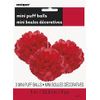 Unique Party Ruby Red 9 Inch Hanging Paper Puff Decorations (3 Pack)