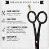 Beauty & Crafts- 5'' German Beard Mustache Scissor- 2 Mustache Combs For Facial Hair with Beautiful Pouch & Tweezer - Beard Trimming Scissors For Grooming, Cutting, And Styling Of Mustache