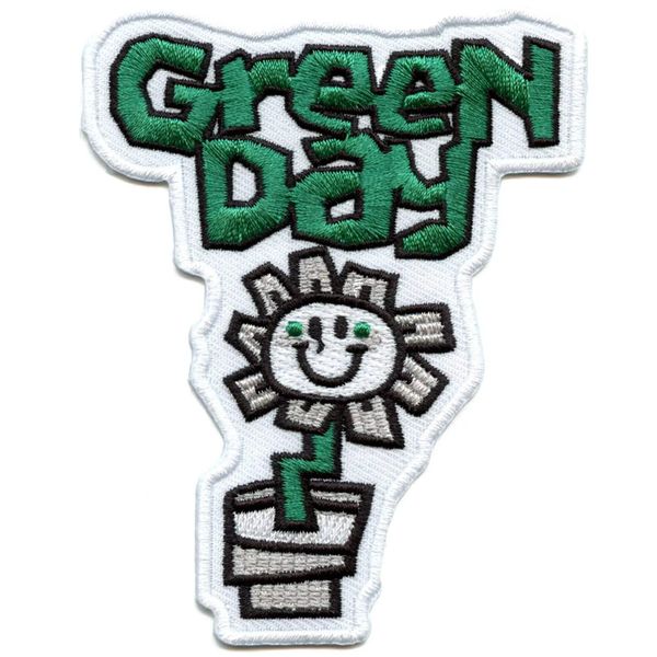 Green Day Flower Pot Standard Woven Patch