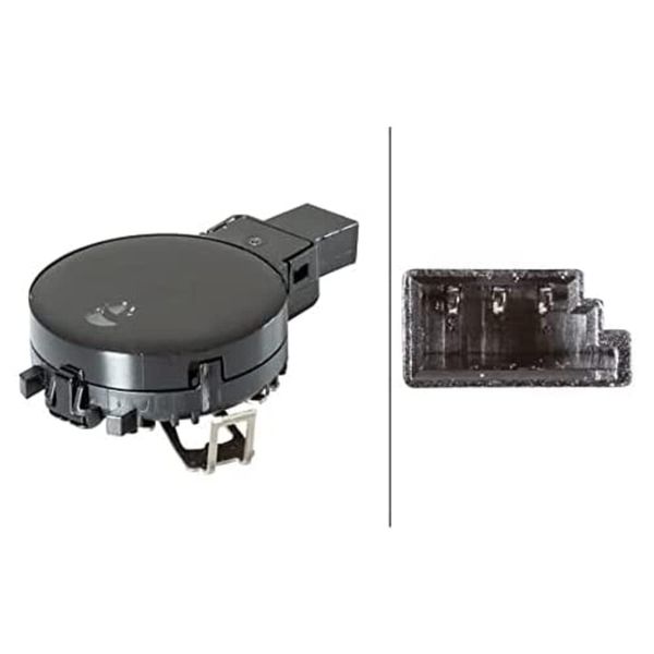 HELLA 6PW 012 007-161 Rain Sensor - 3-pin connector - Clipped - with rain/light sensor