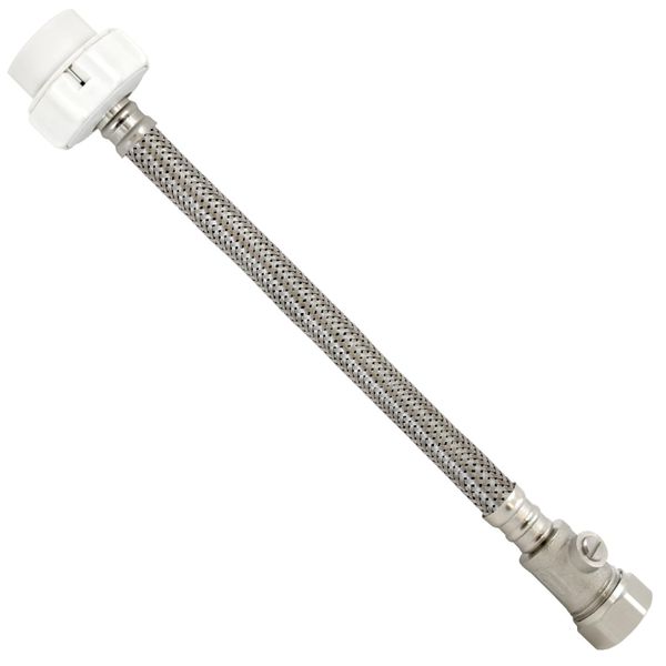 Fluidmaster 1TF300UKCSV Click Seal 300mm c/w ISO Flexible Hose, Silver