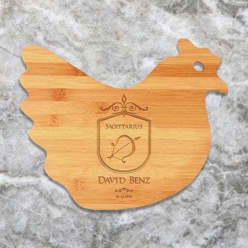 Personalized Birthday Chopping Board, Bamboo Hen Shaped Cutting Board, Organic Bamboo Cutting Boards, Exquisite Craftsmanship Charcuterie Boards Set