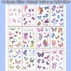 Leesgel 130 Styles Butterfly Glitter Tattoos for Kids, Butterfly Stickers, Temporary Tattoos for Girls Party Bag Fillers Birthday Decorations Fancy Dressing Up Accessories, Butterfly Gifts Favours