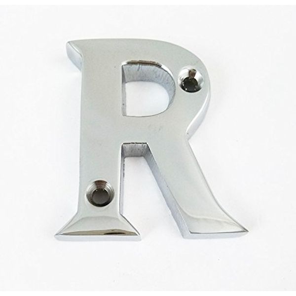 House Flat Letter R - Alphabet - 50mm (2") - Polished Chrome