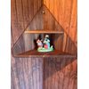 Walnut Corner Unit Handcrafted 2 Shelves Handrubbed Oil Finish