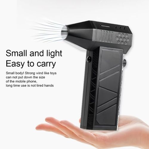 Funio Portable Mini Violent Fan, Turbo Fan with 4000mAh Battery, Compressed Air Duster, Stepless Speed Regulation, Dual Outlet, Strong Magnetic Adsorption, 130,000 RPM Brushless Motor