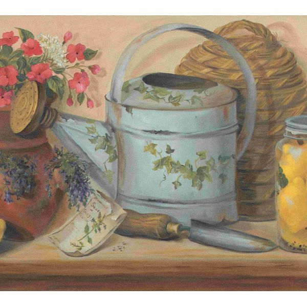 GARDEN TOOLS WALLPAPER BORDER - 98B06050
