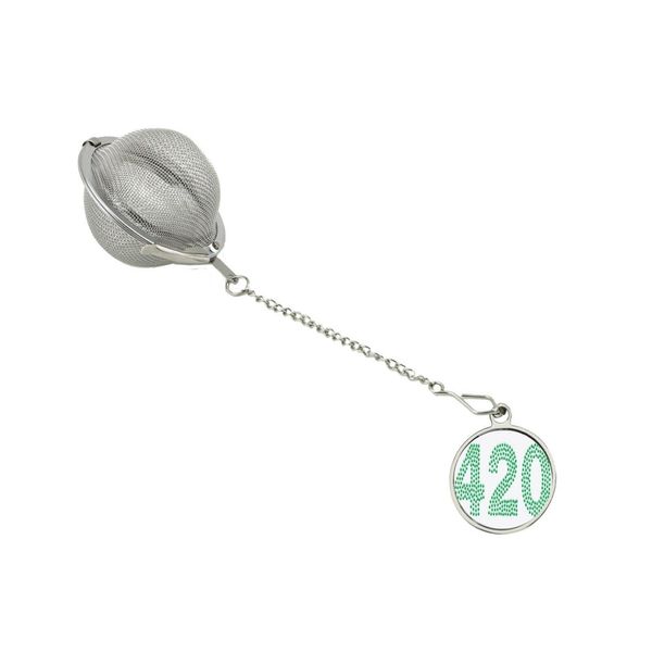 420 Dome on a Tea Leaf Infuser Stainless Sphere Strainer codec23