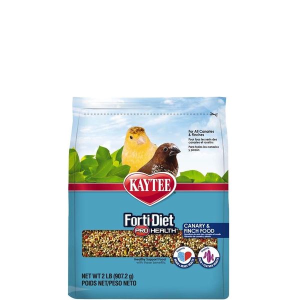 Kaytee Forti-Diet Pro Health Feather Canary & Finch Food, 2 Lbs