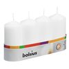 Bolsius pillar Candles Regular, white, pack of 4