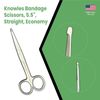 Knowles Bandage Scissors, 5.5", Straight, Economy