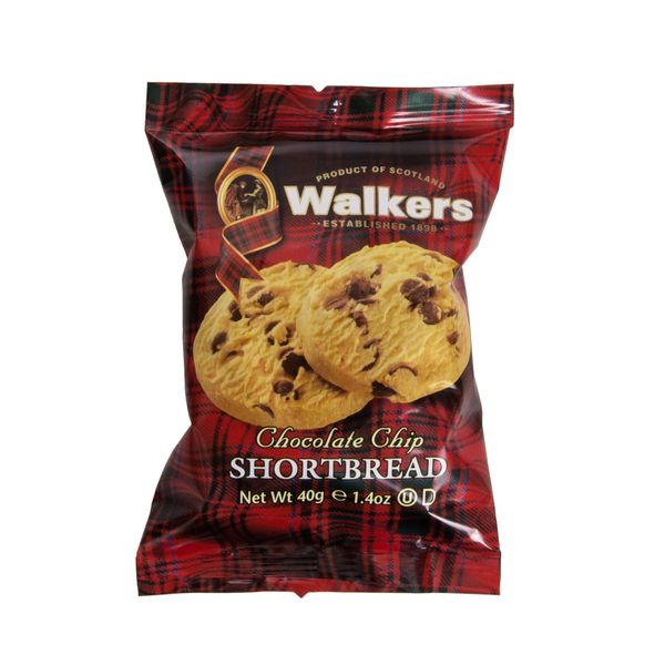 Walkers 2 Piece Shortbread Chocolate Chip Cookies, 0.24 Pound