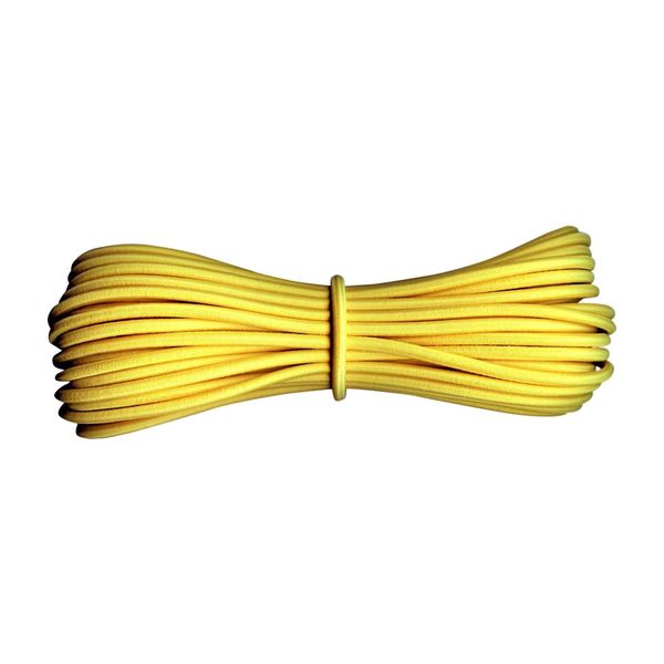 Round Elastic Cord - 4 mm Diameter - Yellow - 10 metres