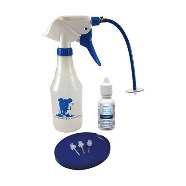 Elephant Ear Washer with WaxRx Ear Wax Removal Aid Drops