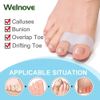 Pack of 12 Bunion Corrector, Toe Separators with 2 Loops, Big Toe Spacer Suitabl