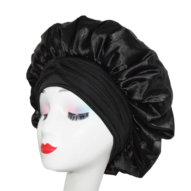 Satin Bonnet Silk Hair Bonnets for Black Women Curly Hair Wrap for Sleeping  C