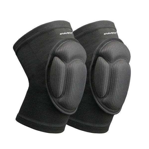 EULANT Volleyball Knee Pads, Thick Sponge Work Knee Pads, Protective Pull Up Knee Pads for Football Dance Running Wrestling Hiking Skating MTB Garden Gym,M