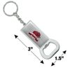 GRAPHICS & MORE Bridgewater State Bears Logo Keychain Rectangle Chrome Plated Metal Bottle Cap Opener