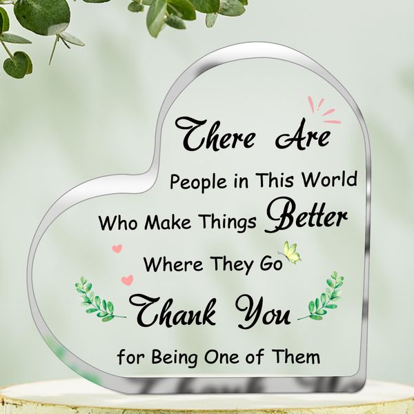 Thank You Gifts for Women, Appreciation Gifts for Friends Female Teacher Colleague Volunteer Nurse Doctor Manager Director,Thank You Being of Them Plaque Office Desk Decor Friendship Gift