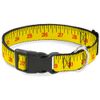 Buckle-Down 9-15" Measuring Tape Inches + Centimeters Plastic Clip Collar, Small