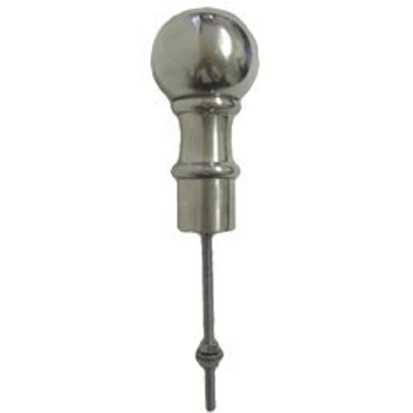 Solid Aluminium Ornate Ball Finial - Polished Aluminium Finish