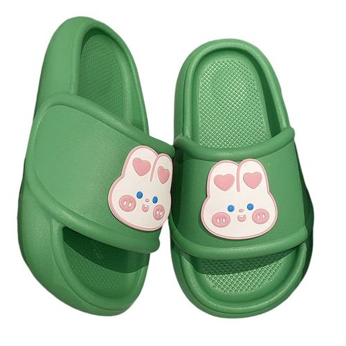 [matakoko315] Slippers, Indoor Use, Bath, Cute, Warm, For Guests, Winter, Rabbit, For Home, Animals, Cute, All Seasons, Animal, Durable, Footwear, Luxury Rabbit, Adult, Size M, Green (Adult Size)