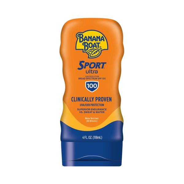 Banana Boat Sport Performance Broad Spectrum Sunscreen, SPF 100 Lotion 4 fl oz (118 ml)