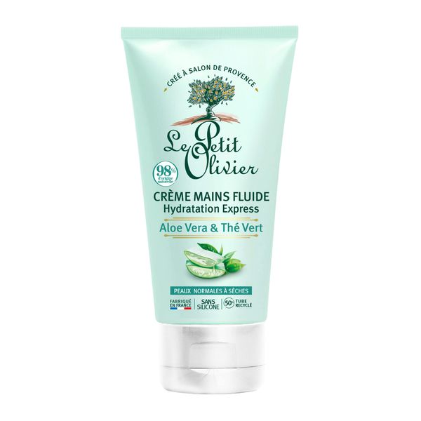 Le Petit Olivier Express Moisturizing Hand Cream - Aloe Vera and Green Tea for Women 2.5 oz