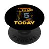 Caution I'm Age 5 Today Construction Theme Birthday Party PopSockets Adhesive PopGrip