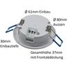 Motion Sensor for Ceiling Mounting 360° Flat Built-in Sensor Diameter 62 mm LED Suitable Adjustable 6 m Detection White 230 V