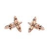 Onyx-Art London Rose Gold Spitfire Plane Cufflinks