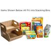 Mobilevision XL Bamboo Storage Bins for Pantry & Kitchen Cabinet Organizer Multi