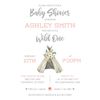 Baby Shower Invitation Tepee Tent