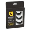 LIUDEX False Eyelashes - 3 Pairs - Different Style - 3D Mink False Eyelashes Natural Look Reusable Fake Lashes Volume Fluffy Soft Wispy Eyelash Trio