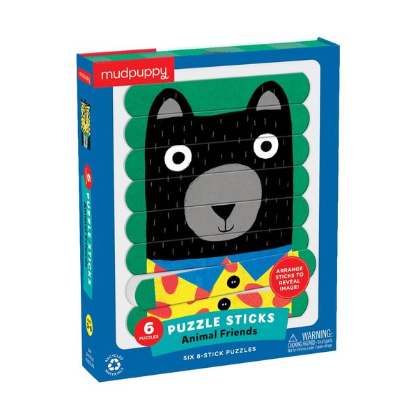 Mudpuppy Animal Friends Puzzle Sticks, Multicolor