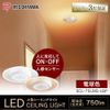 Iris Ohyama SCL-75LMS-LGP Small Ceiling Light, Light Guide Panel, 750 lm, With Motion Sensor, Light Bulb Color