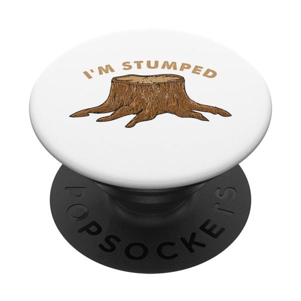 Woodworker Dad Joke Tree Stump Carpenter Builder for Men PopSockets Swappable PopGrip