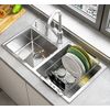TESOT Adjustable Over Sink Dish Rack Stainless Steel Dish Drying Rack On Counter or in Sink, Rustproof