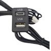 Dual USB Port Panel Interface Extension Cable 145cm For Car Android Navigation