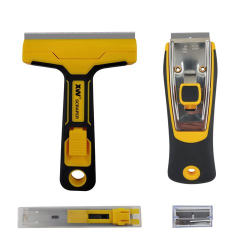XW Razor Blade Scraper Set, Putty Knife Paint Scraper Tools, Extra 20 Blades Included, 2-Pack