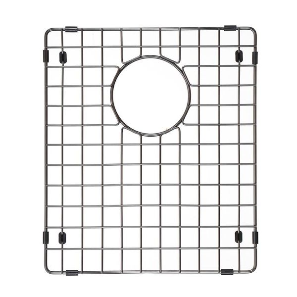 Starstar Sinks Protector Matte Black 304 Stainless Steel Kitchen Sink Bottom Grid, Rack (14 Length x 17 Width)